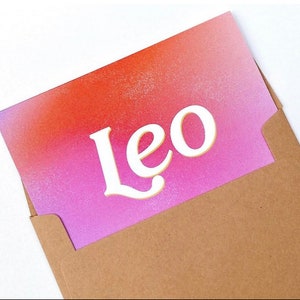 Leo Zodiac Sign Birthday Card