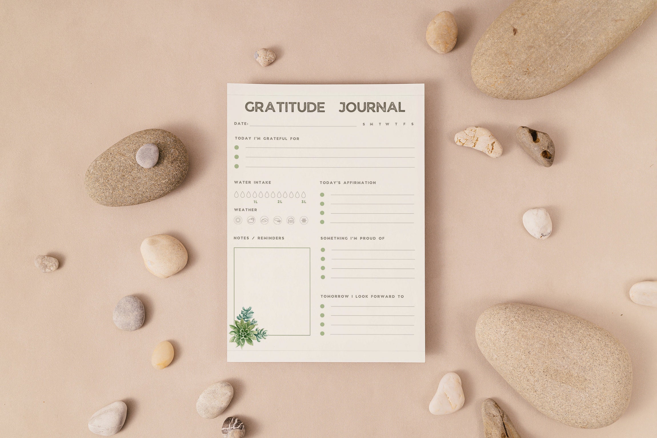 A4 Printable Stationery, Instant Download, Minimalistic, Productivity ...