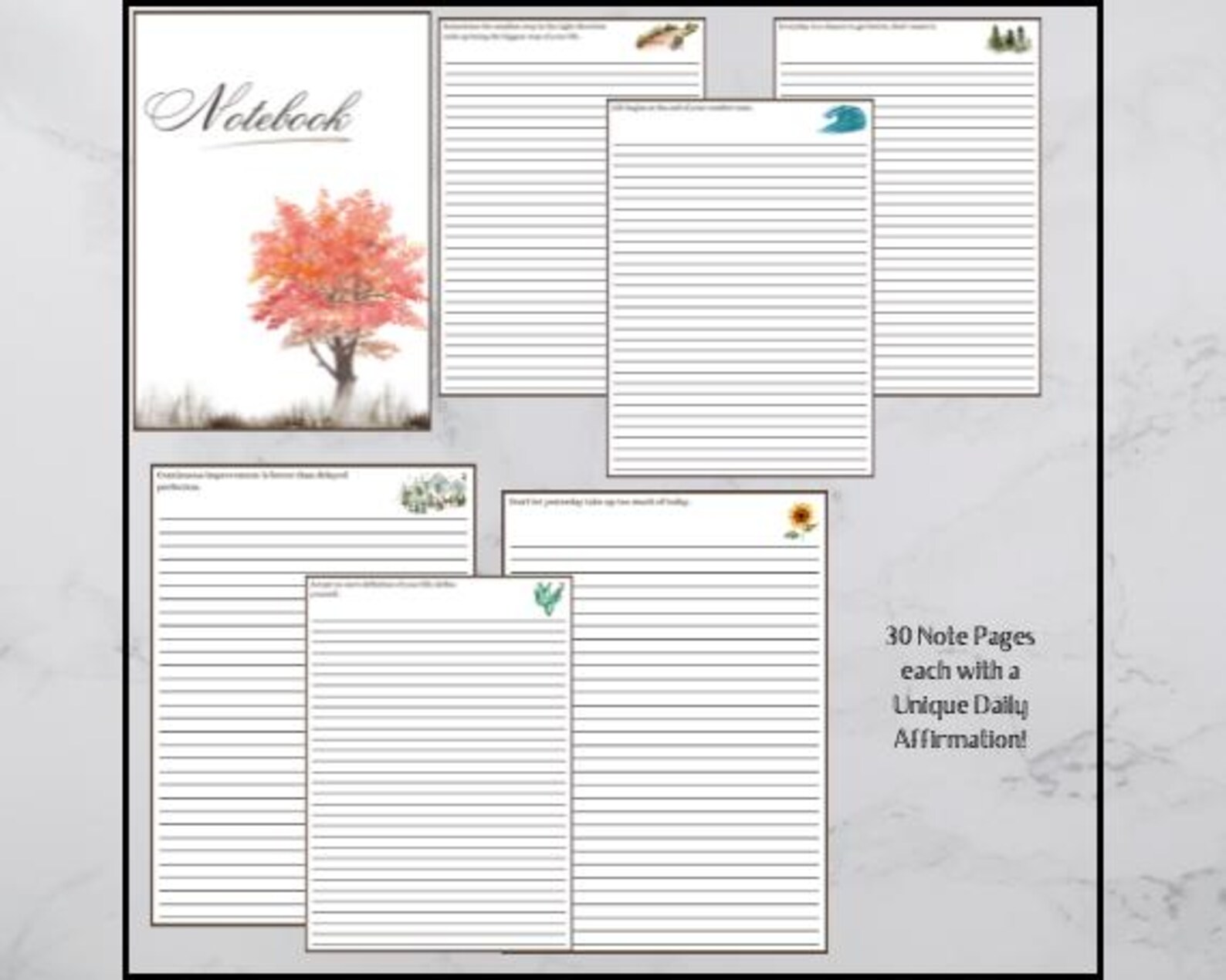 Reminder Journal.pdf Printable Daily Reminder Notebook Planner / Journal / Notes / Monthly ...