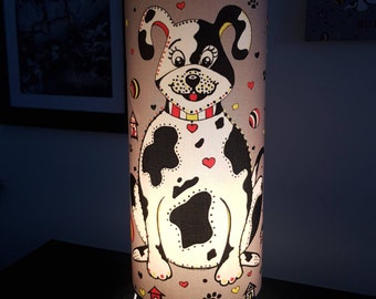 Table Lamp.  Dog print.