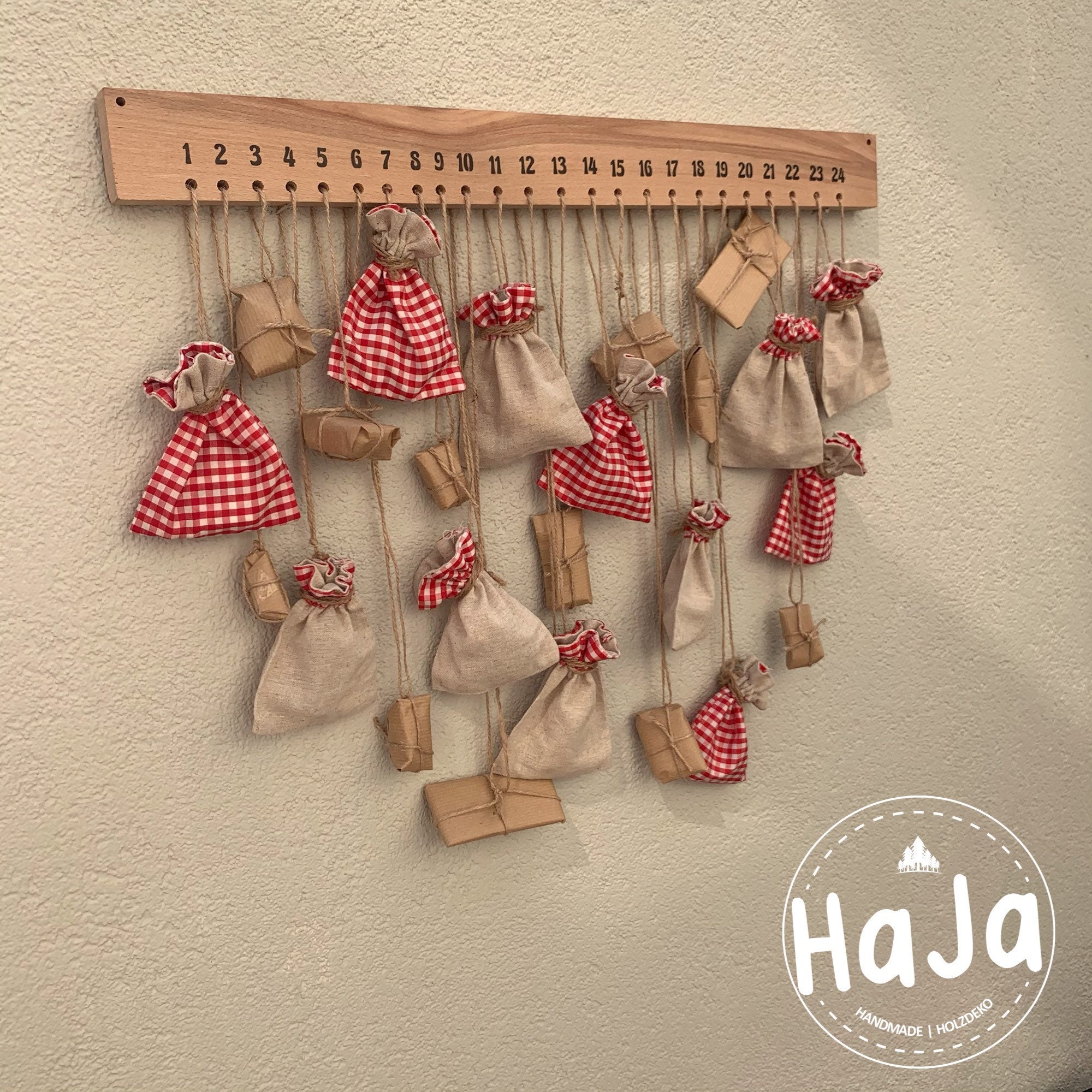 Calendario de Adviento hecho de madera | Etsy