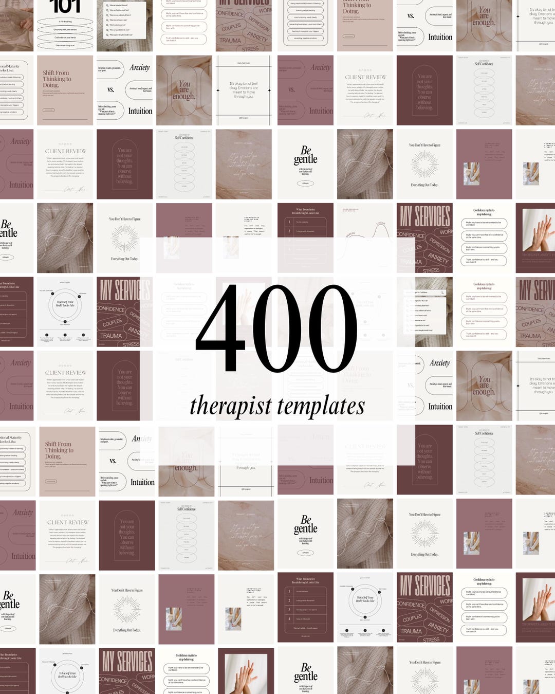 420 Pink Therapist Mental Health Instagram Canva Templates: Therapy ...