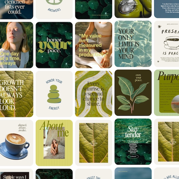 Plantillas de Instagram de salud mental: Afirmaciones de coaches de bienestar y terapeutas