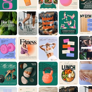 Modelli Instagram colorati per personal trainer: modelli per personal trainer, social media per salute e benessere