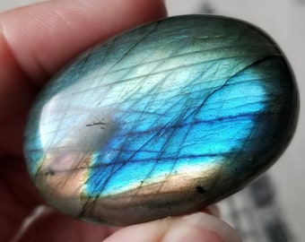 Natural African Labradorite Gemstone A Labradorite Cabochon Amazing Fire Flashy  Lovely colours and flash Labradorite Gemstone