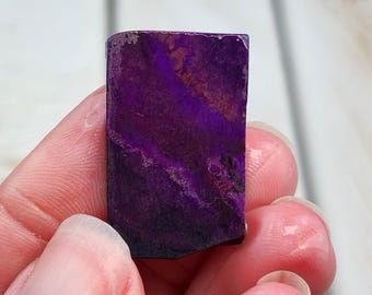 1.2" A+ Sugilite 7g, Rare Semi Precious Sugilite Gemstone, Natural Rough Sugilite Gem, Deep Purple Sugilite Crystal from S. Africa