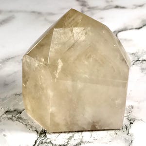 2.8&quot; A+ Citrine Tower 10 oz, Natural Unheated Untreated Citrine Crystal Generator, High Quality Polished Citrine Point from Madagascar