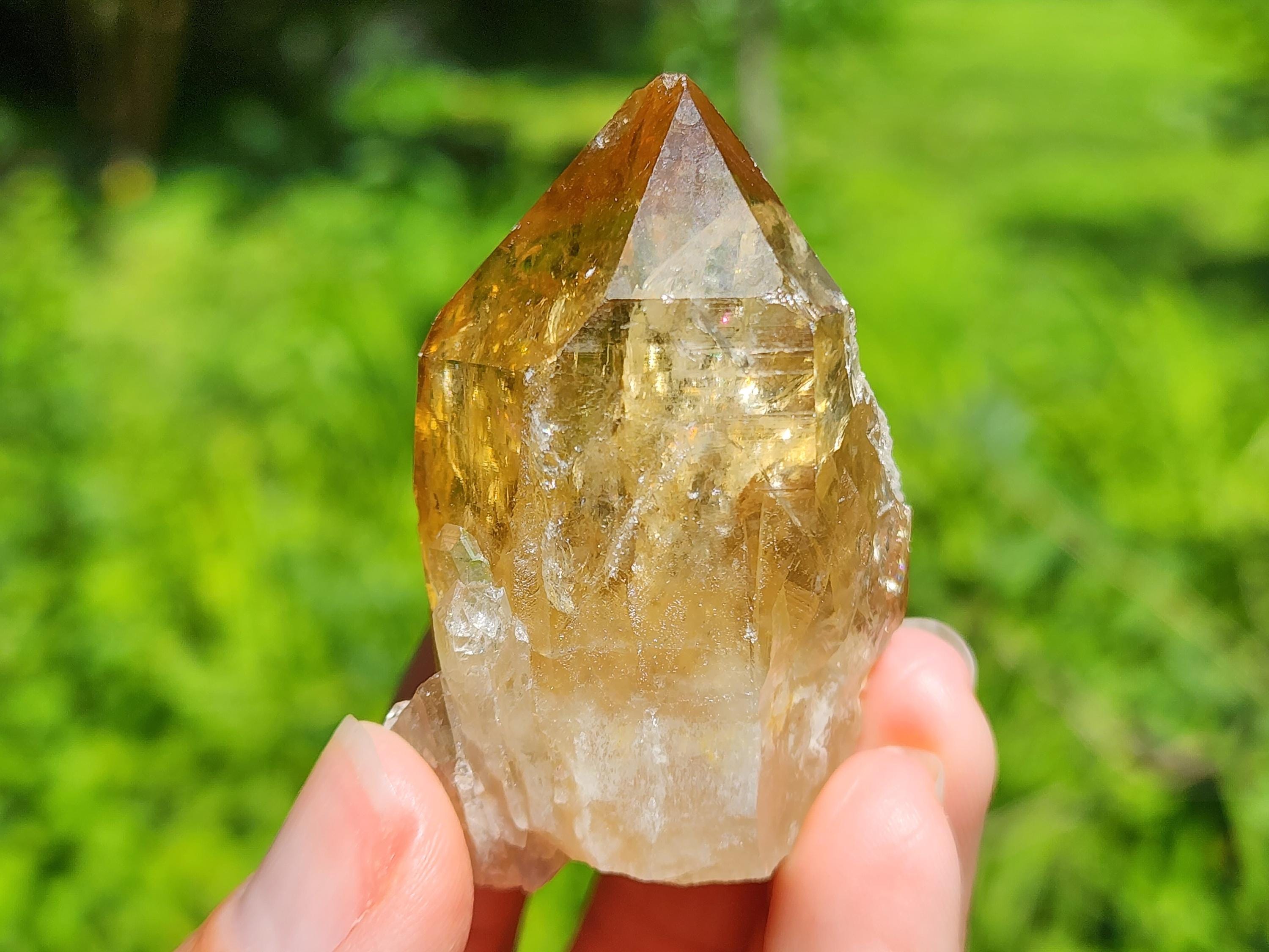 2.1インチ A+ カスケードシトリンクラスター 71g、天然未処理