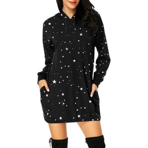 Starry Hoodie Mini Dress