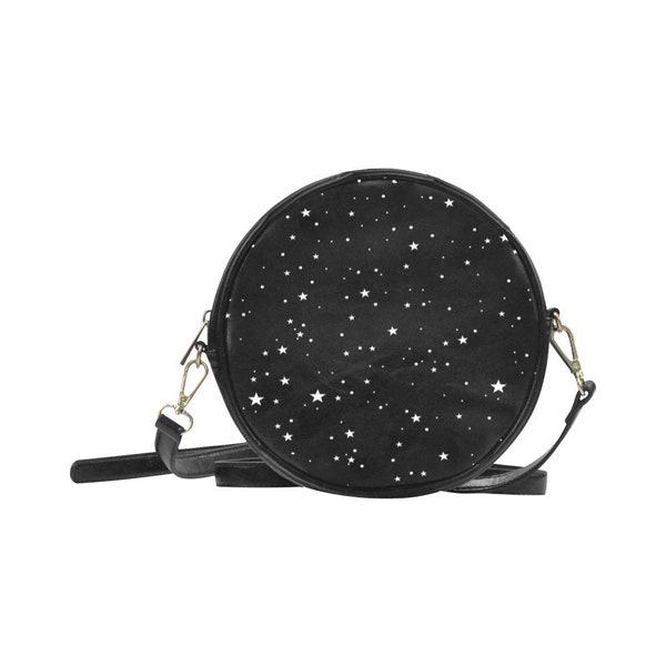 Magical Starry PU Leather Round Messenger Bag
