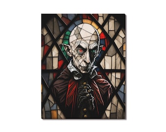 Nosferatu Stained Glass Canvas Art Print