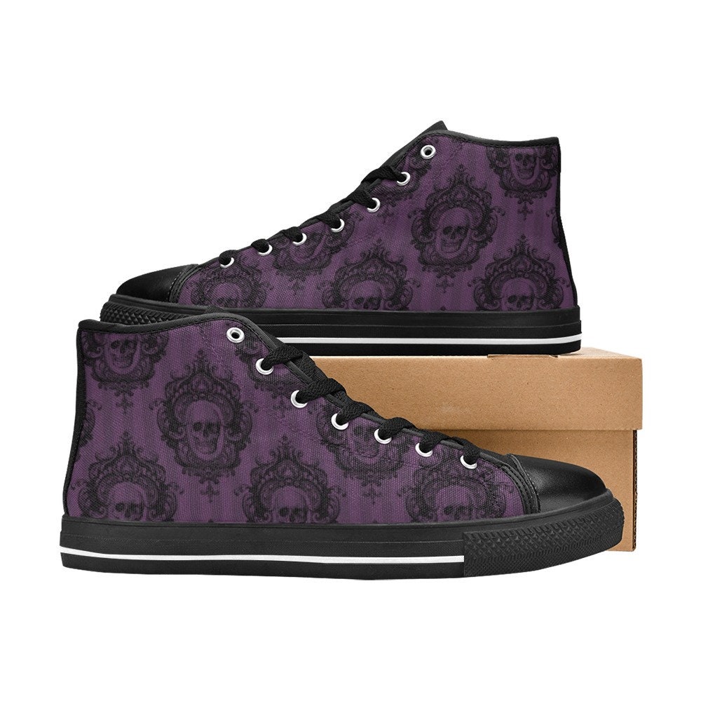 Purple Converse High Tops Etsy UK