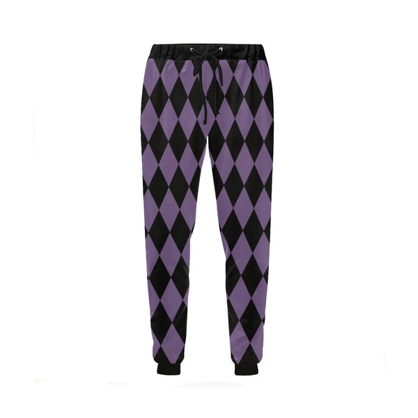 Alternative Black and Purple Casual Sweatpants