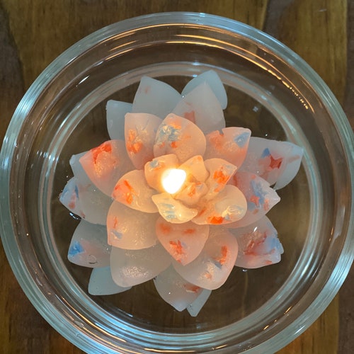 Gold Shimmering Star Floating Candles Set of 10 Etsy