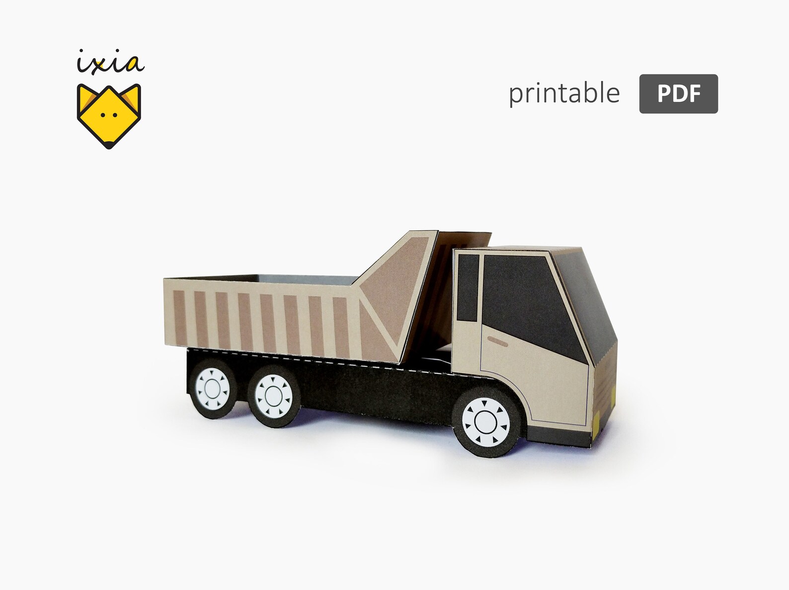 Paper toy dump truck. Printable papercraft templates Etsy