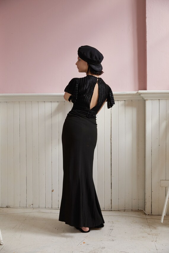 Vintage Bias Cut Moss Crepe Dress