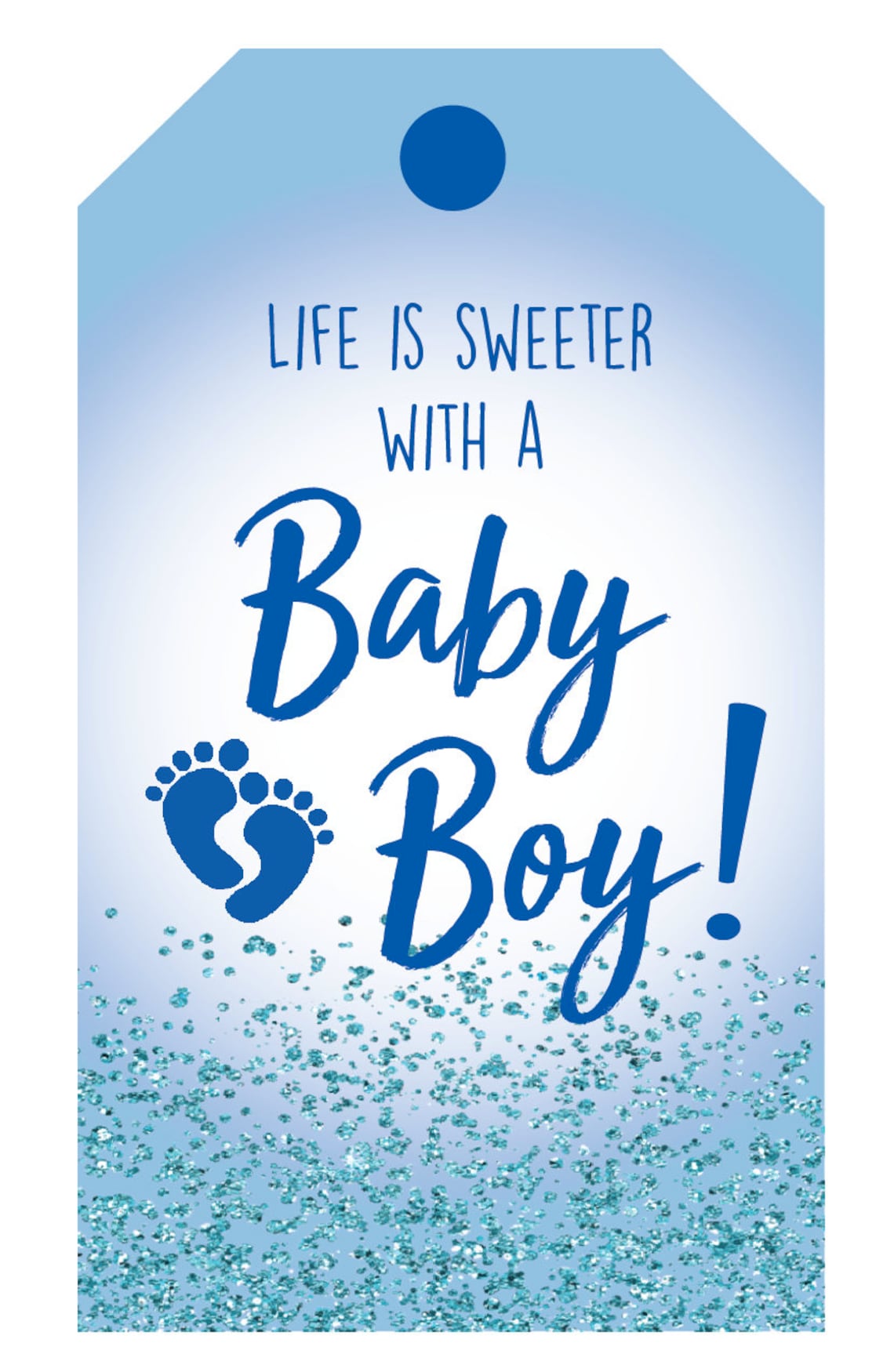 Life is Sweeter With a Baby Boy Gift Tags downloadable Sheet of 12 Etsy