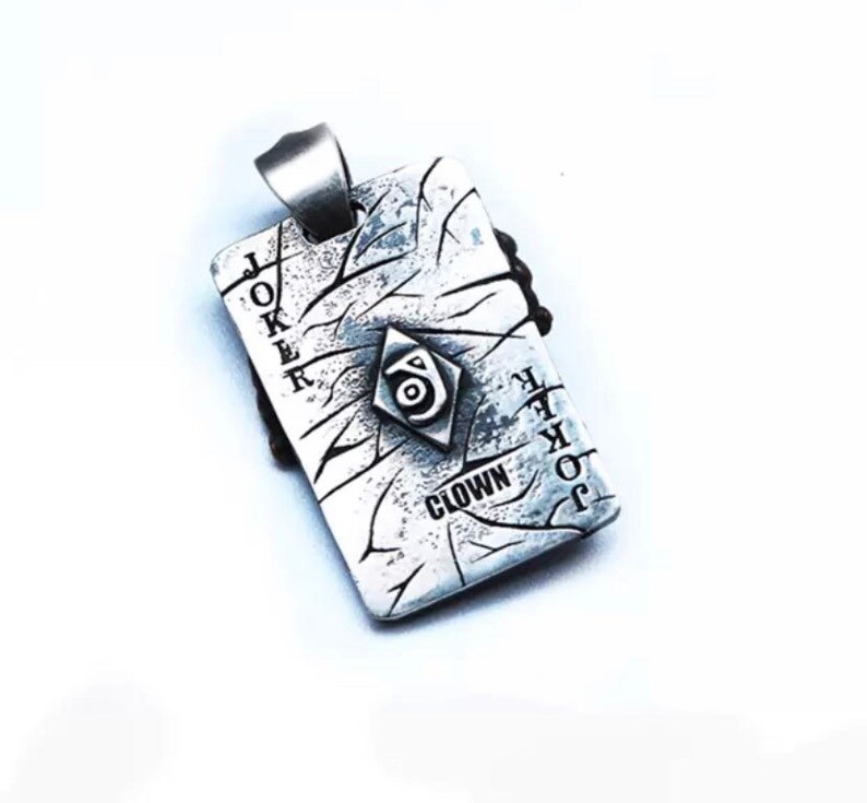 Joker pendant necklace silver necklace for men