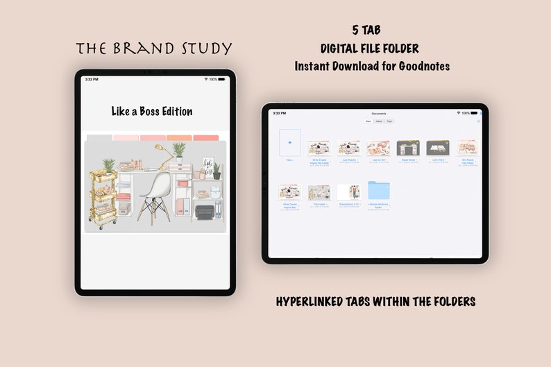 Goodnotes Compatible Digital File Folder Like a Boss Edition - Etsy