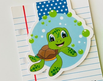 Cute Sea Turtle Magnetic Paper Bookmark, Animal Page Holder Book Lover Gifts
