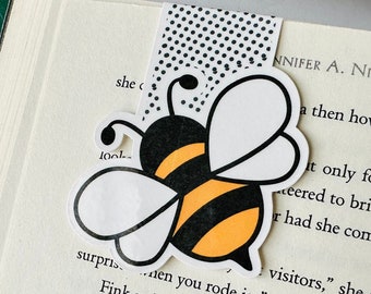 Cute Bumble Bee Book Lover Gifts, Bee Magnetic Bookmark, Page Holder for Readers
