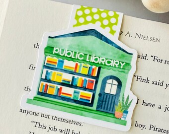 Public Library Magnetic Bookmark: Bookish Merch Gift