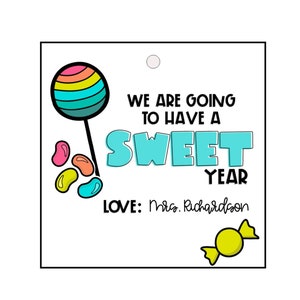 Editable Back To School Gift Tags: Sweet Year Teacher Tags (Instant Download)