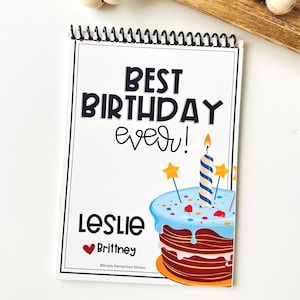 Personalized Happy Birthday Gift Card Book Holder, Sweet 16th Gift Ideas, Printed & Shipped