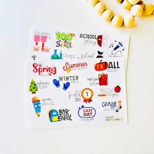 Cute Teacher Planner Stickers Sheet, Journal Stickers for Monthly Planning, School Events