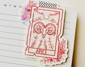 Aries Zodiac Magnetic Bookmark, Astrology Book Lovers Gifts, Celestial Unique Book Mark