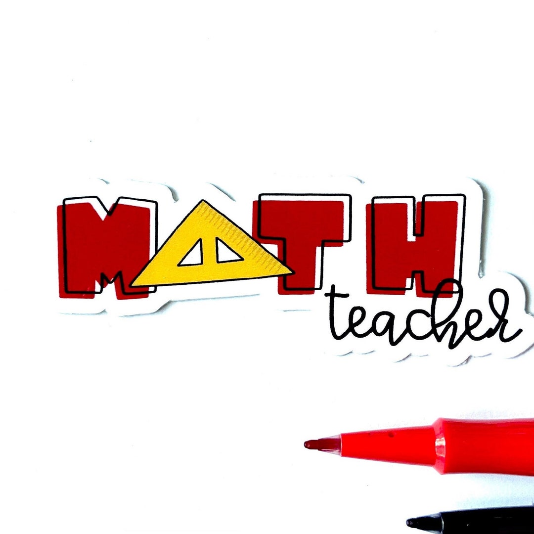 Elementary Math Teacher Gifts Laptop Vinyl Stickers, Waterproof ...