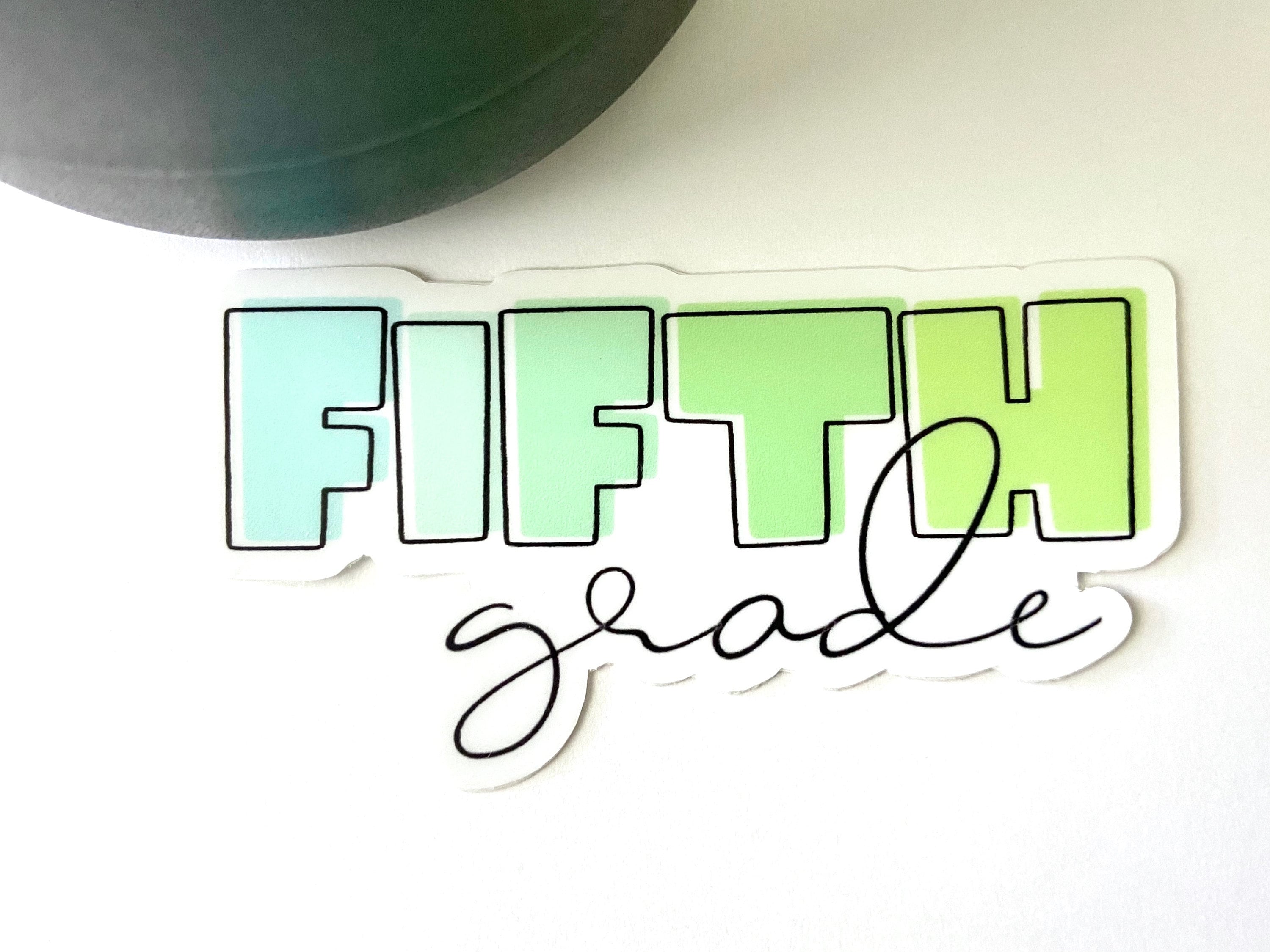 5th Grade Elementary Teacher Water Bottle Stickers, Fifth Grade Vinyl ...