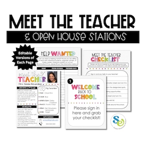 Meet the Teacher, Back to School Editable Newsletter Template, Open House Instant Download