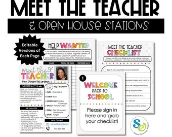 Meet the Teacher, Back to School Editable Newsletter Template, Open House Instant Download