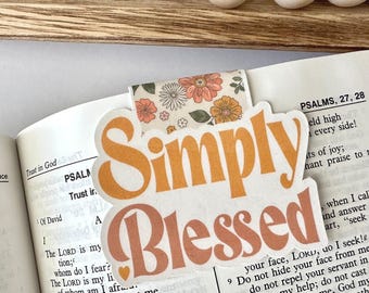 Christian Magnetic Bookmark: Bible Study Gift, Grace Upon Grace