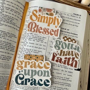 Cute Book Lover Christian Gifts Bible Study Magnetic Bookmark, Bookish Merch Page Holder Gifts Bundle
