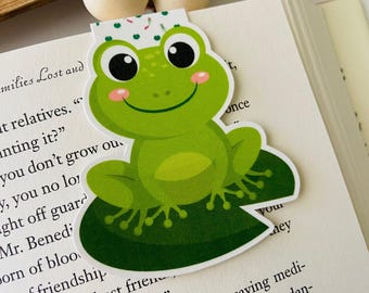 Frog Bookmark: Laminated Magnetic Animal Page Holder