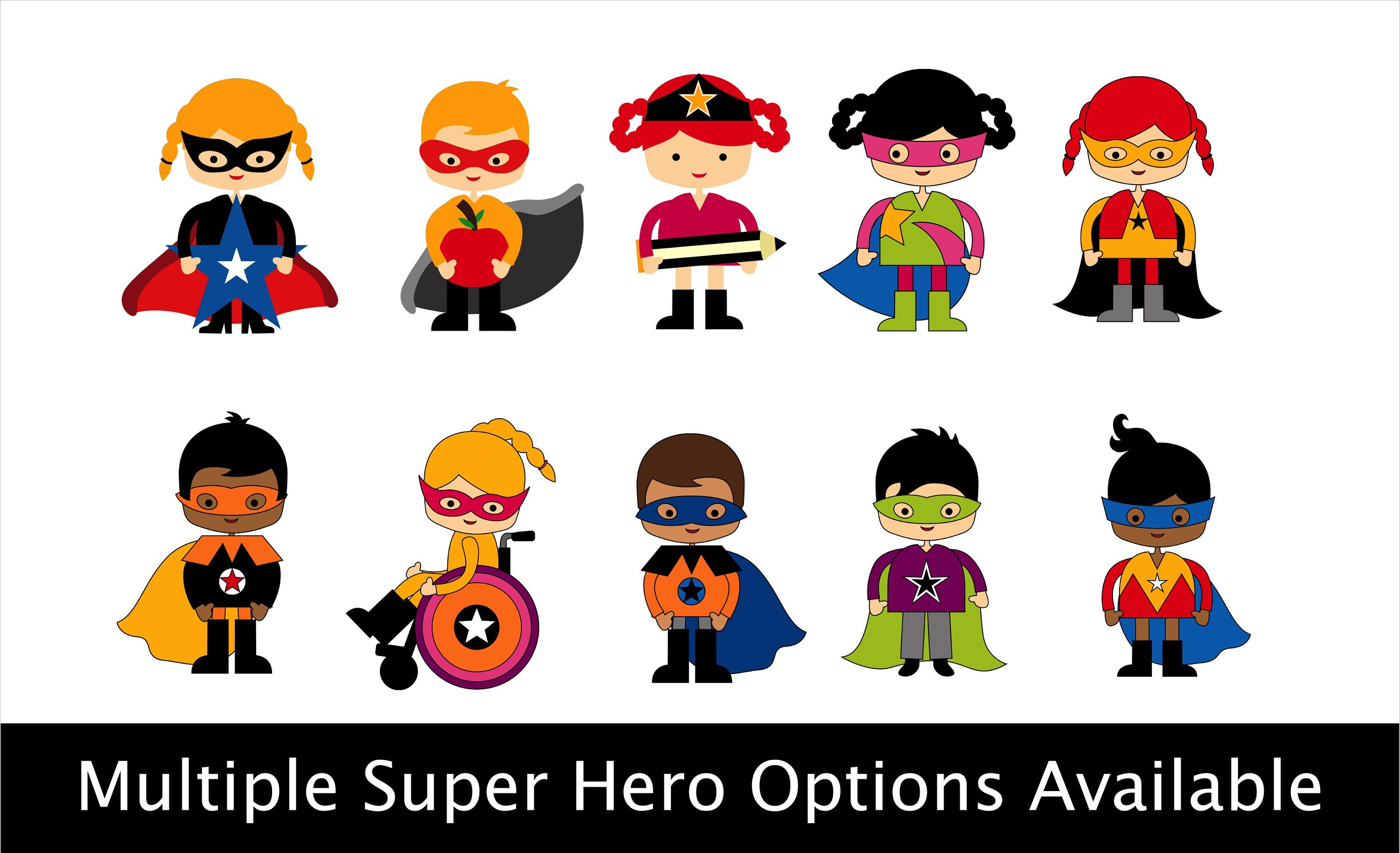 Cute Super Hero Teacher Printable Stationary Postcards, Back to School ...