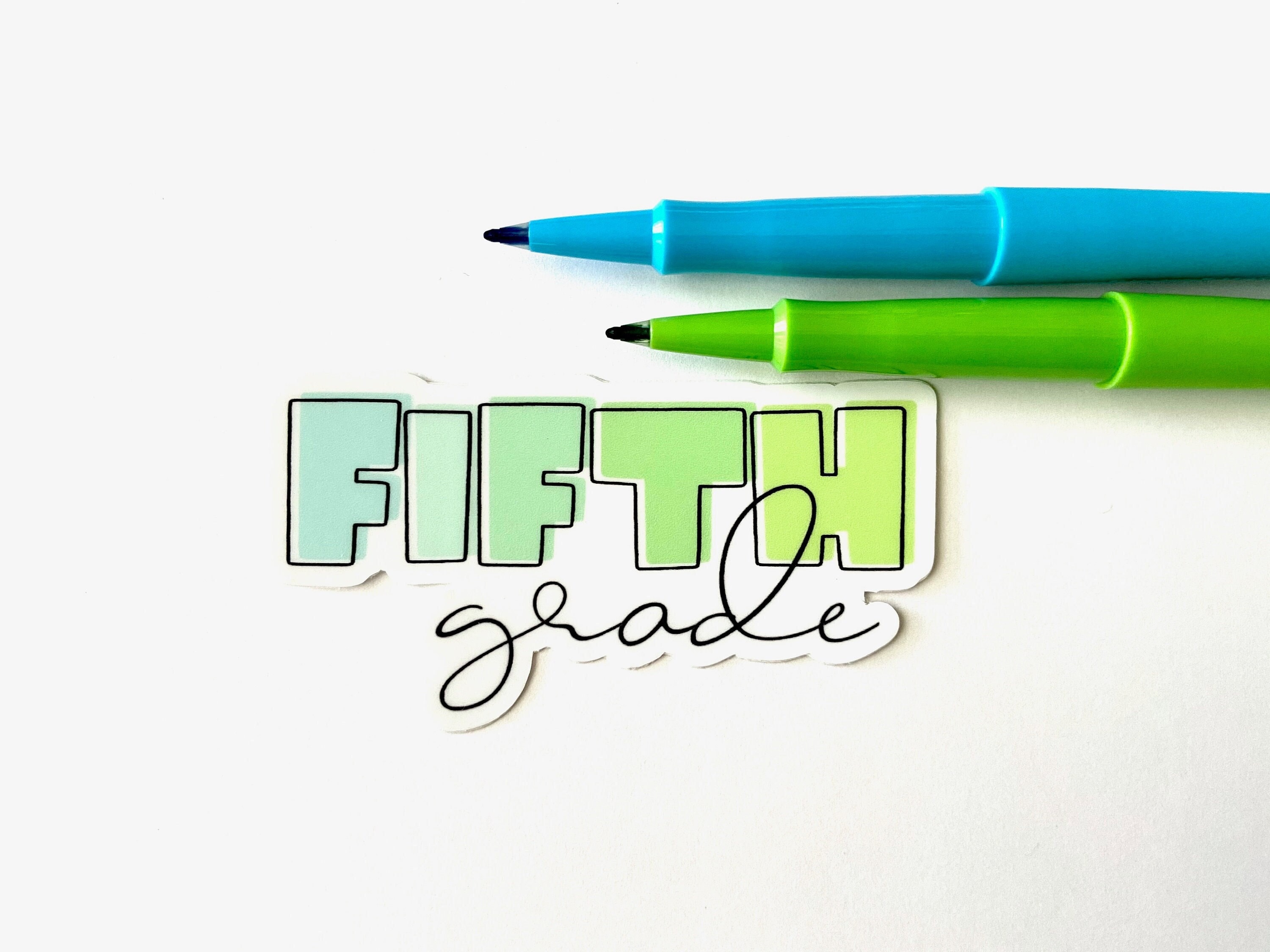 5th Grade Elementary Teacher Water Bottle Stickers, Fifth Grade Vinyl ...