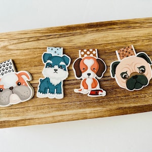 Dog Bookmark Bundle, Cute Dog Lover Gifts, Dog Mom Magnetic Bookmark