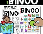 Homeschool Printable Bingo Games & Cards, Geography Maps for 2nd Grade Classroom