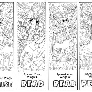 Printable Adult Coloring Pages Bookmarks, Editable Template Digital ...
