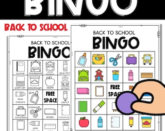 Back To School Bingo Game: 2nd Grade Classroom Printable (PDF)