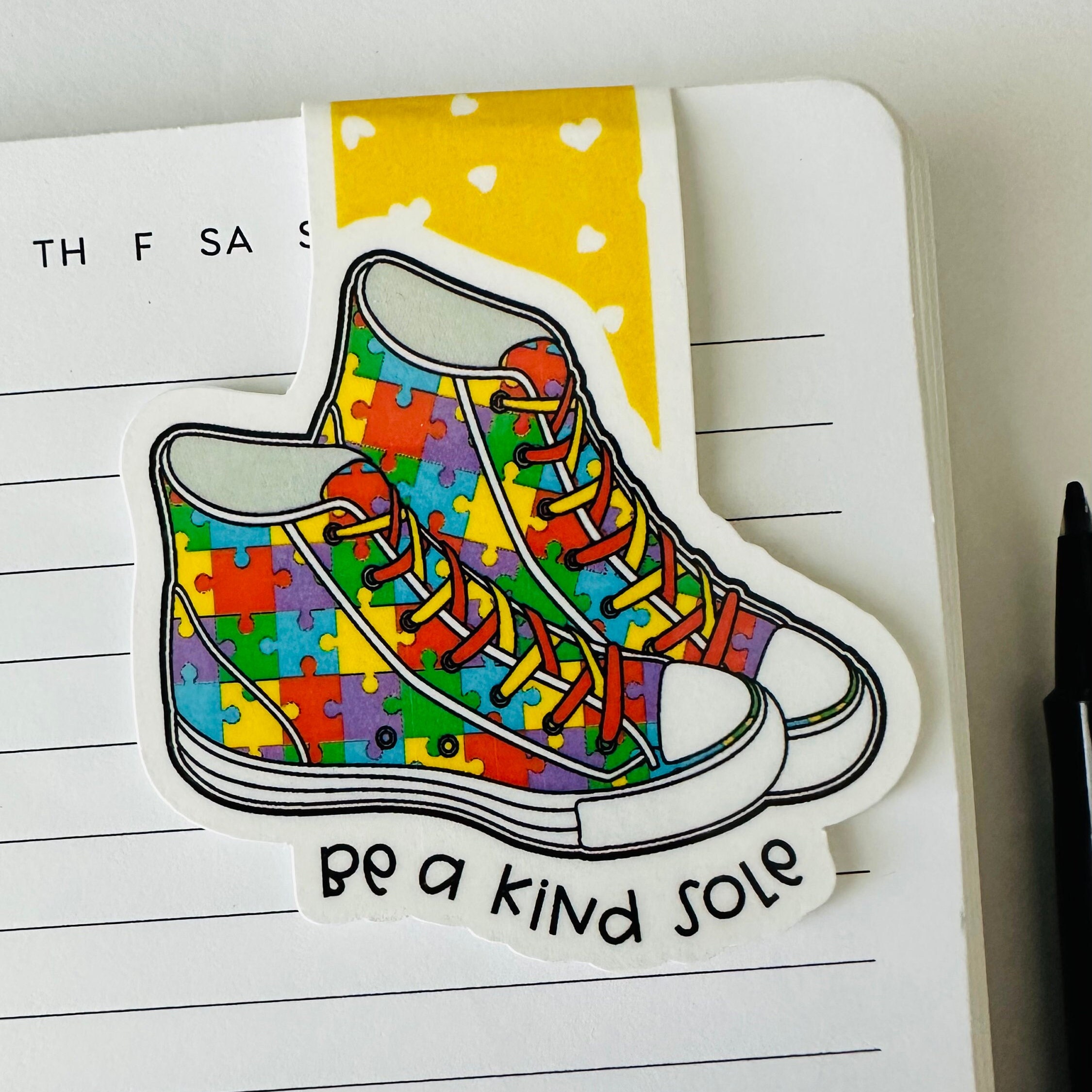 Be Kind Autism Awareness Magnetic Bookmark, Mental Health Acceptance Bookish Gifts