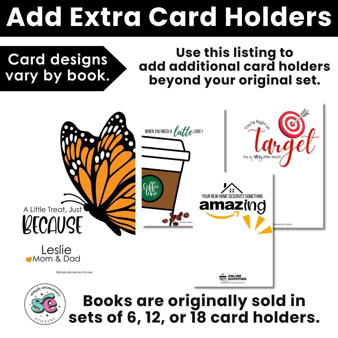 Personalized Gift Card Holder Book Add-On Custom Holiday Care Packages Gift Idea for Teens, Printed & Shipped