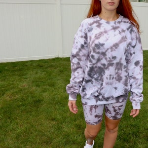 Tie Dye Crewneck/Biker Short Set