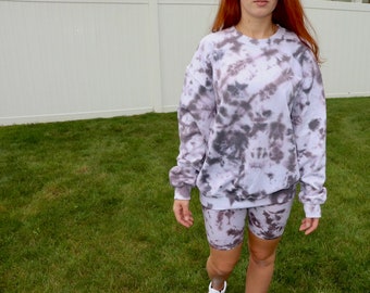 Tie Dye Crewneck/Biker Short Set