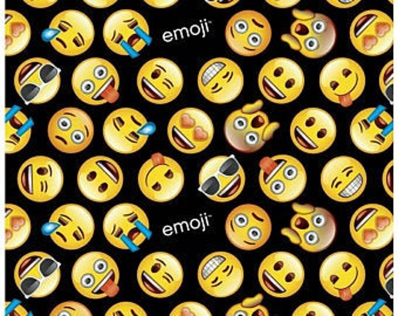 Emoji Fabric 100% Cotton Sold By 1/4 9 x 44 | Etsy