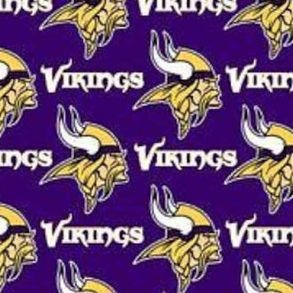 NFL - Minnesota Viking Football Fabric Sold By (1/4, 9 x 58)