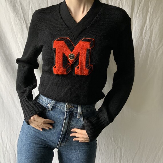 1950s Vintage Sweater - Vintage Varsity Sweater -
